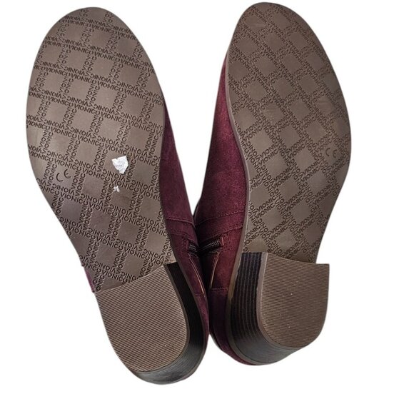 Vionic Womens Farrah Ankle Bootie, Port Wine, Suede, Comfort, Size 7.5 - Picture 3 of 10